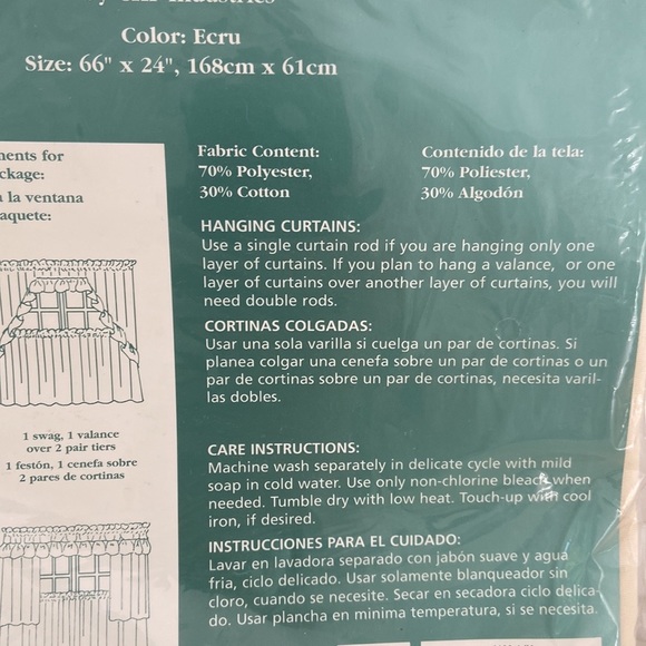 Ashley Taylor Ecru Vintage Tier Curtain - Picture 5 of 5